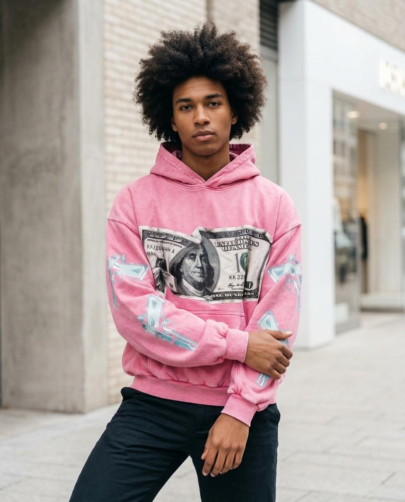 Unisex Hoodie – Rilin, Relaxed fit, Graphic print – Tilly Outlet