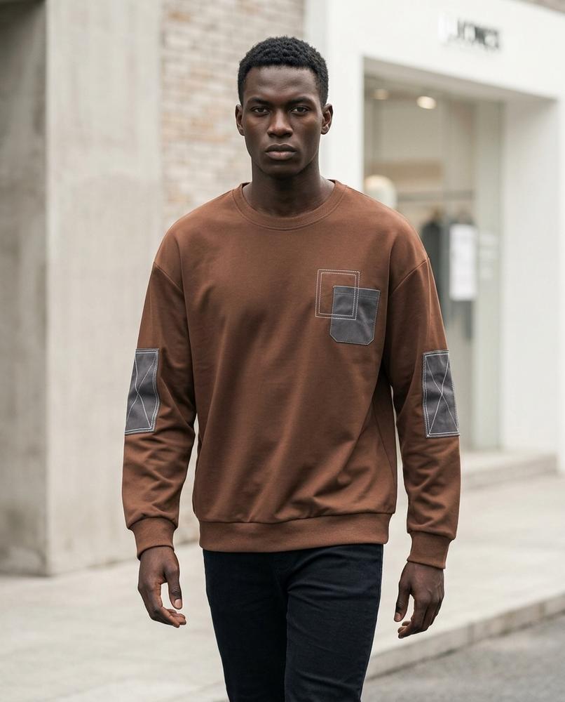 Men's Sweatshirt – Datir, Long sleeves, Slim fit – Tilly Outlet