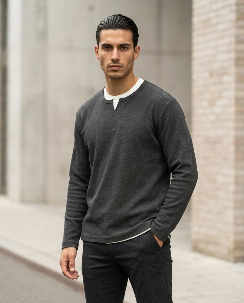 Men's T-Shirt – Elnor, Long sleeves, Relaxed fit – Tilly Outlet