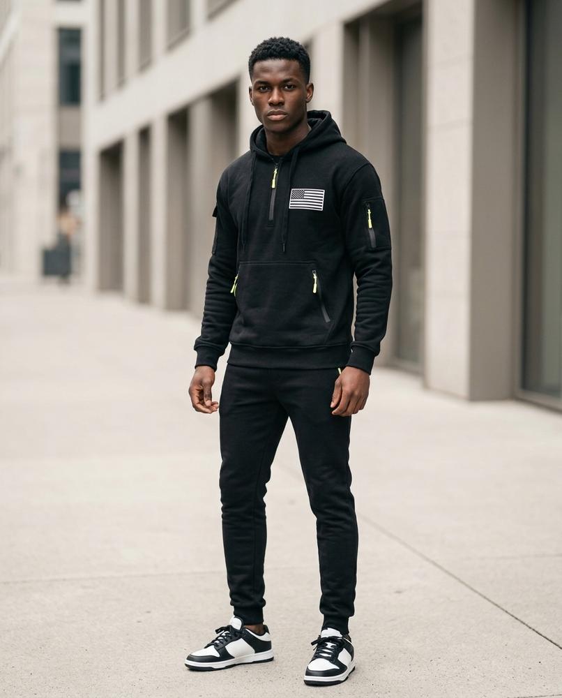 Men's Outfit Set – Daver, Long sleeves, Attached hood – Tilly Outlet