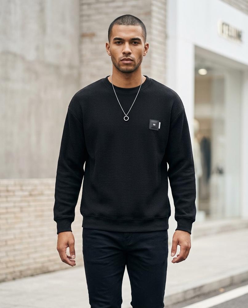 Men's Sweater – Nital, Long sleeves, Textured finish – Tilly Outlet