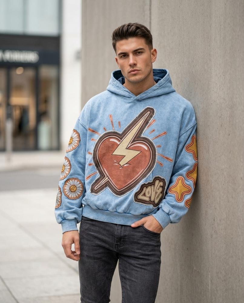 Unisex Hoodie – Sesin, Printed graphic, Attached hood – Tilly Outlet