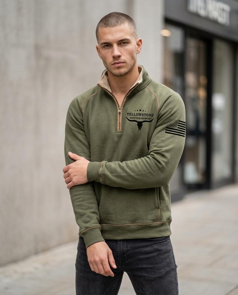 Men's Sweater – Elram, Fleece lining, Printed design – Tilly Outlet