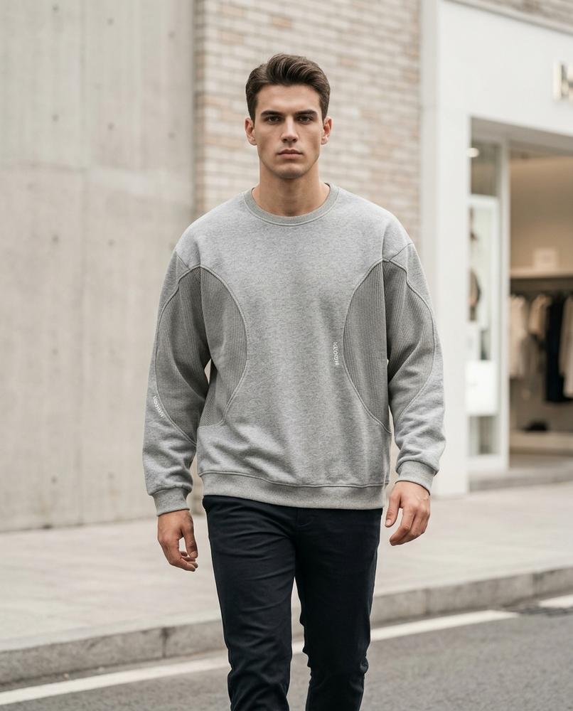 Unisex Sweatshirt – Kalan, Textured fabric, Long sleeves – Tilly Outlet
