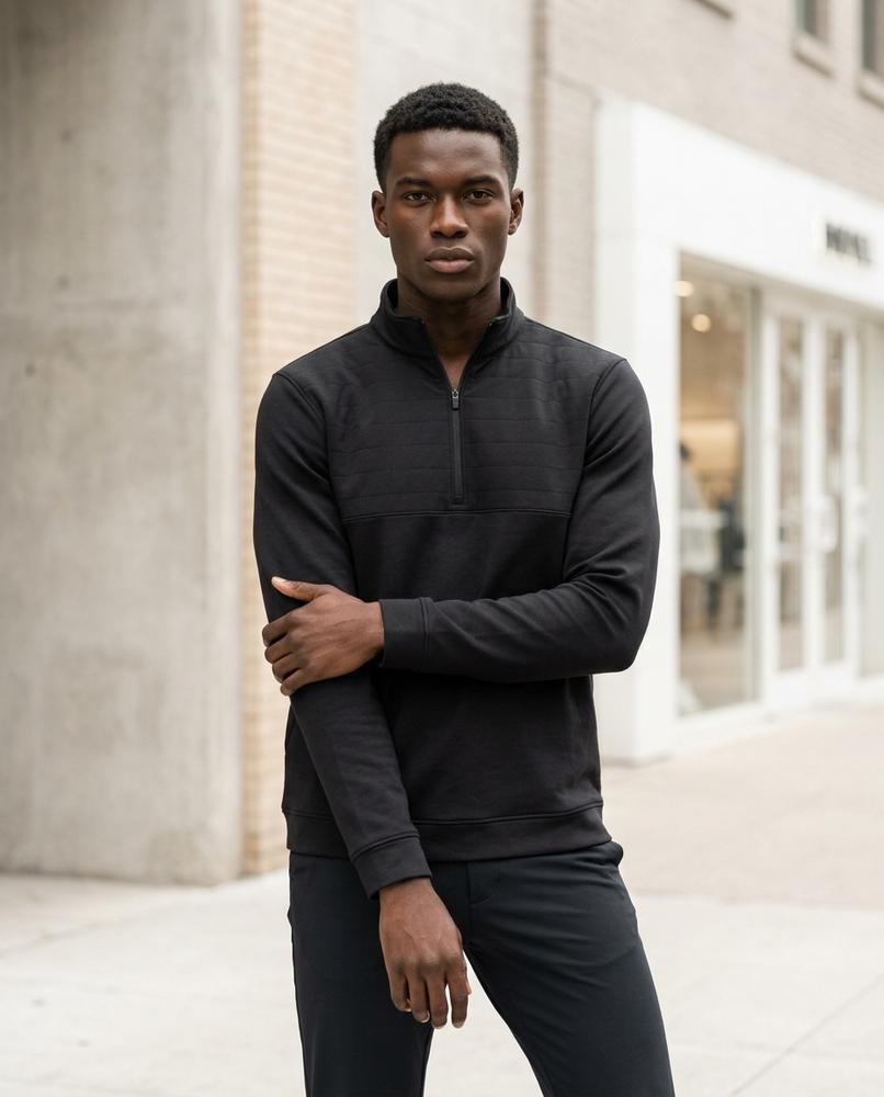 Men's Sweater – Zever, Textured fabric, A zipper closure – Tilly Outlet