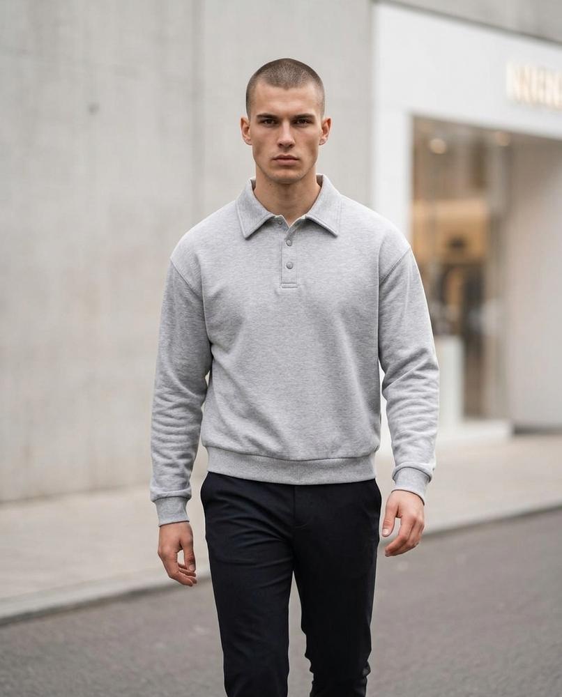 Unisex Sweatshirt – Alser, Button detailing, Long sleeves – Tilly Outlet