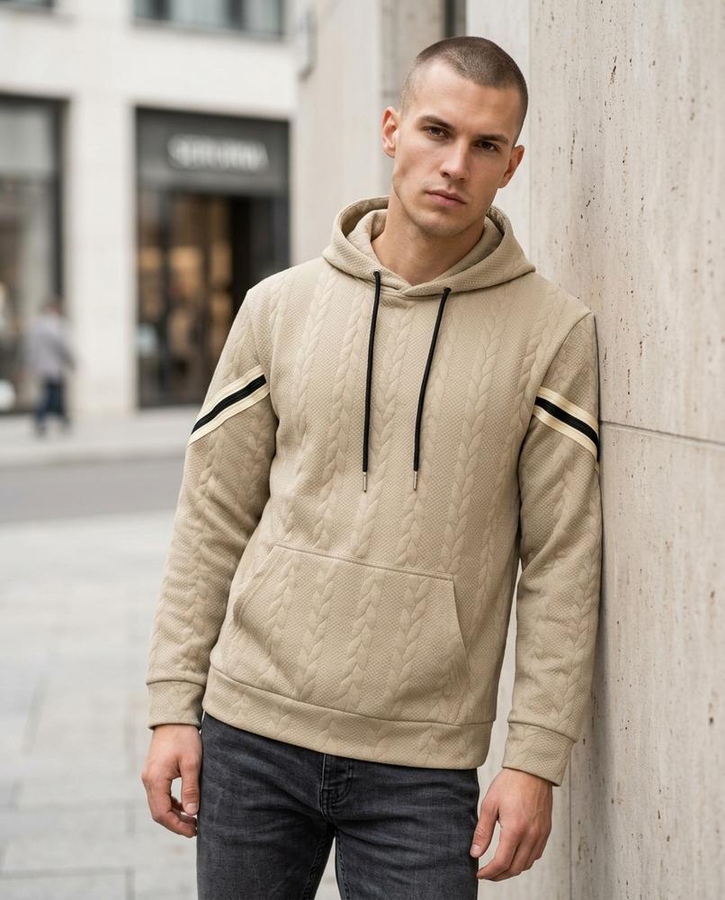 Men's Hoodie – Lasol, Fleece lining, Textured fabric – Tilly Outlet