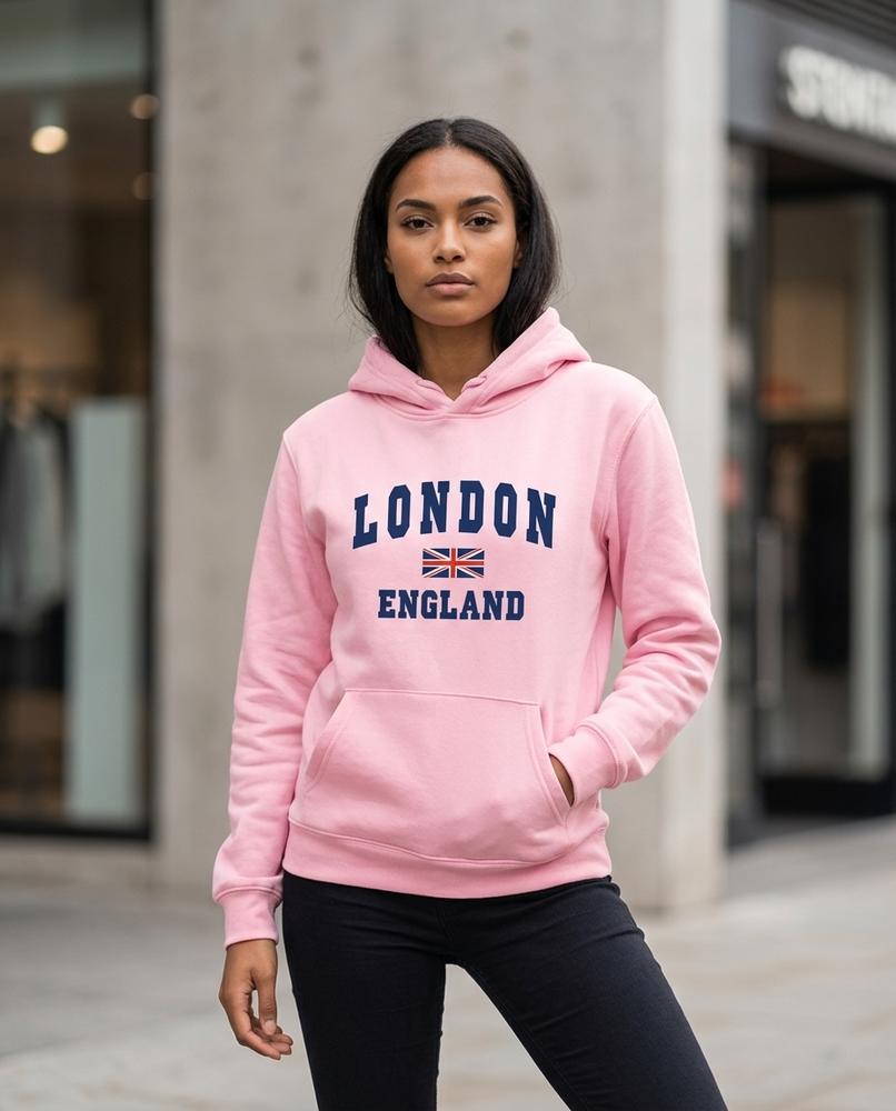 Unisex Hoodie – Almon, Fleece lining, A graphic print – Tilly Outlet