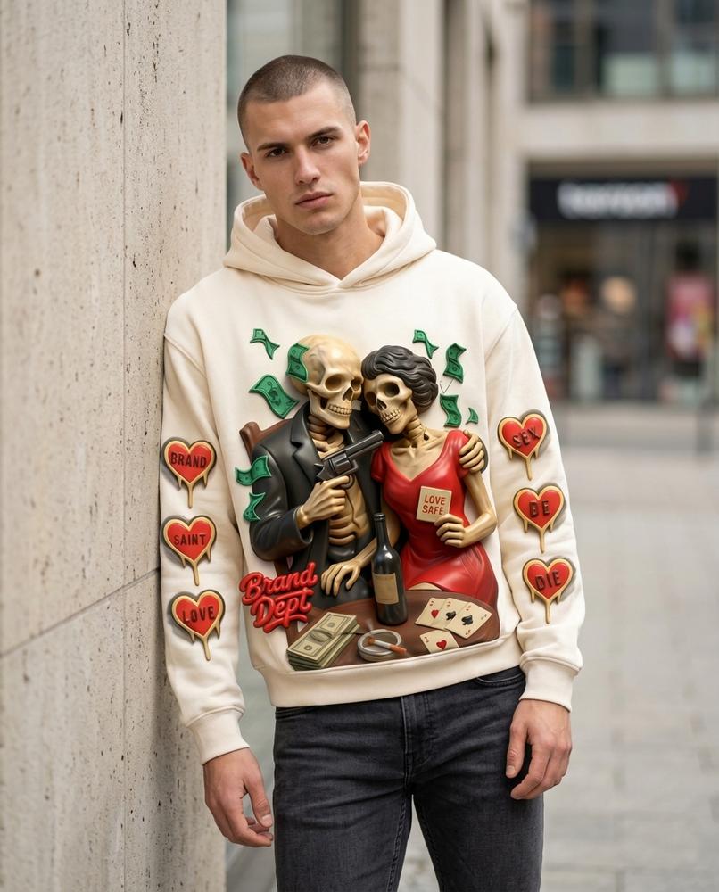 Unisex Hoodie – Ronav, A graphic print, An attached hood – Tilly Outlet