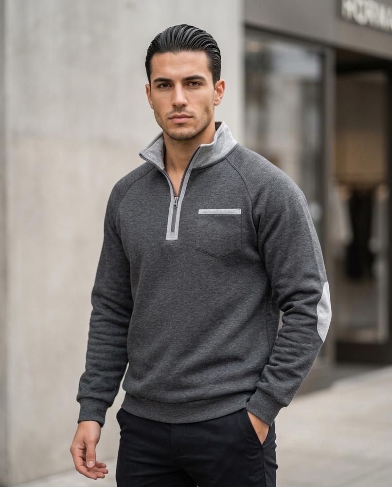 Men's Sweatshirt – Daven, Fleece lining, A zipper closure – Tilly Outlet