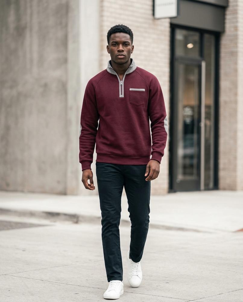 Men's Sweatshirt – Daven, Fleece lining, A zipper closure – Tilly Outlet