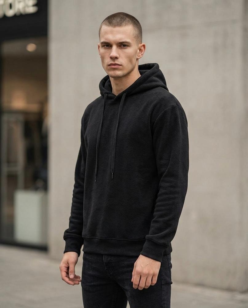 Unisex Hoodie – Ardar, Textured fabric, An attached hood – Tilly Outlet