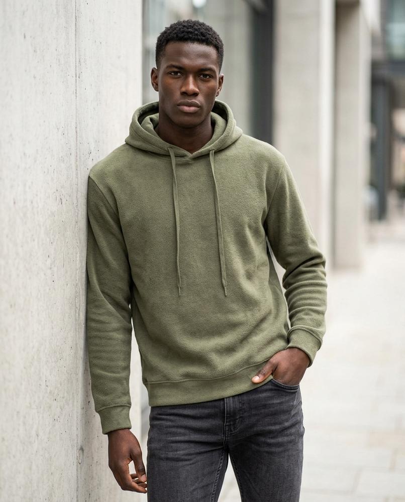 Unisex Hoodie – Ardar, Textured fabric, An attached hood – Tilly Outlet