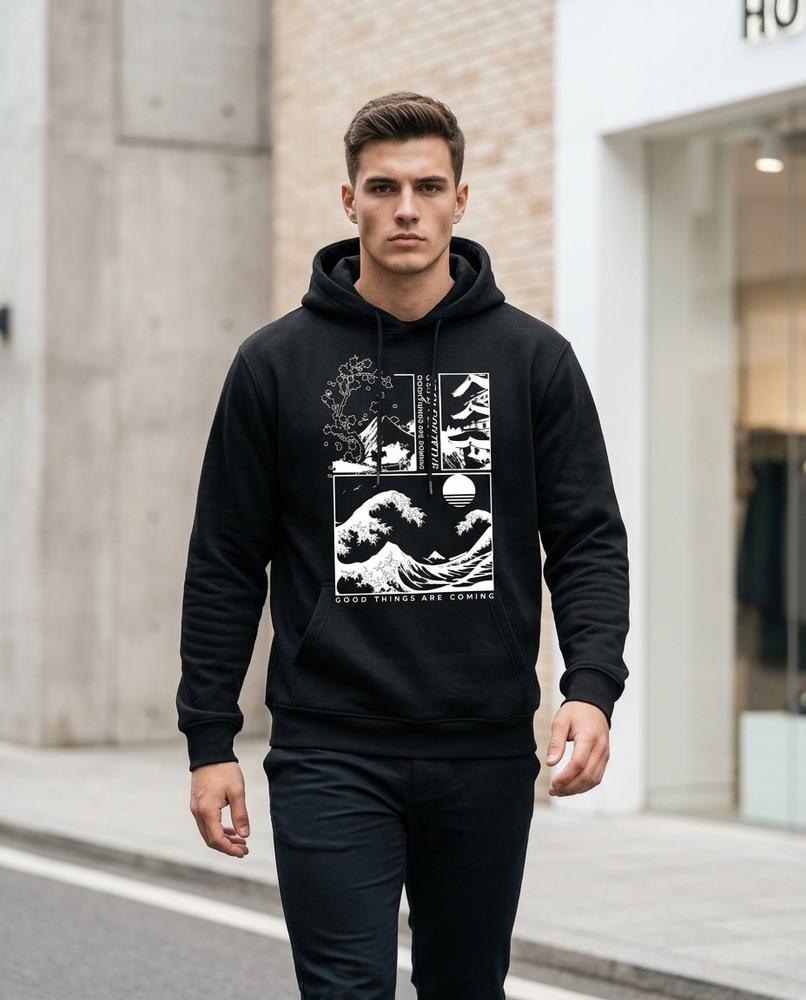Unisex Hoodie – Netor, A graphic print, An attached hood – Tilly Outlet
