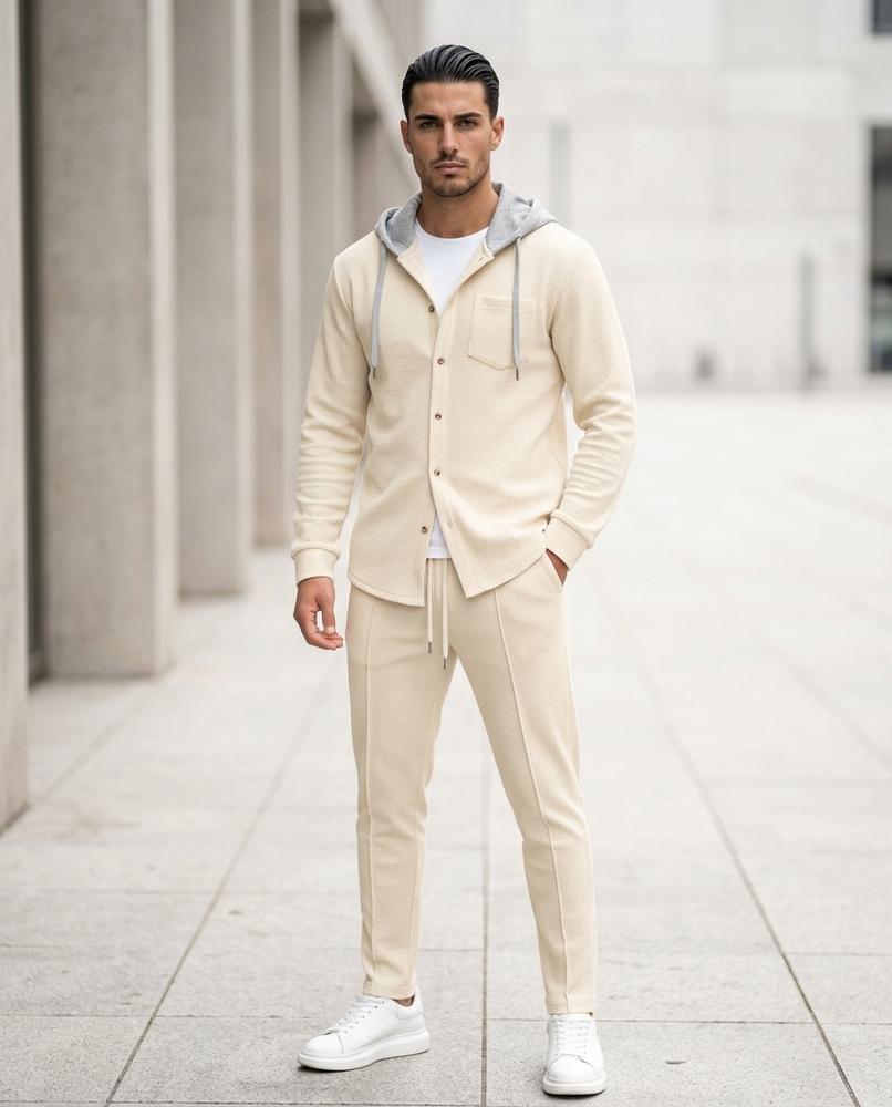 Men's Apparel – Kavel, Button detailing, Textured fabric – Tilly Outlet