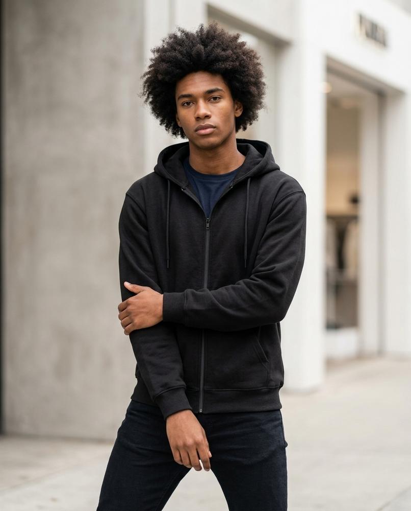 Men's Hoodie – Velev, Fleece lining, A zipper closure – Tilly Outlet