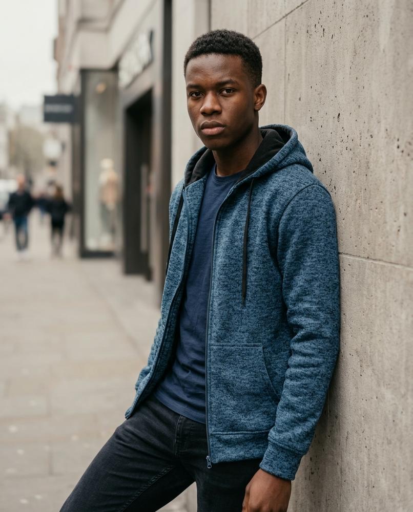 Men's Hoodie – Caser, Fleece lining, An attached hood – Tilly Outlet