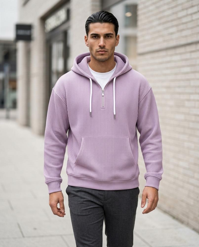 Men's Hoodie – Lesan, Ribbed texture, An attached hood – Tilly Outlet