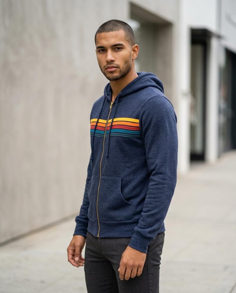 Men's Hoodie – Raren, A zipper closure, An attached hood – Tilly Outlet