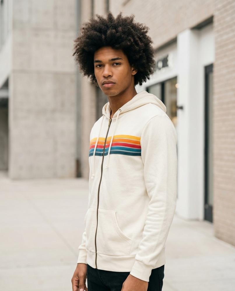 Men's Hoodie – Raren, A zipper closure, An attached hood – Tilly Outlet