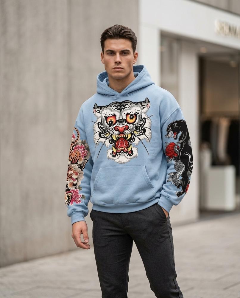 Unisex Hoodie – Vilom, A graphic print, An oversized fit – Tilly Outlet