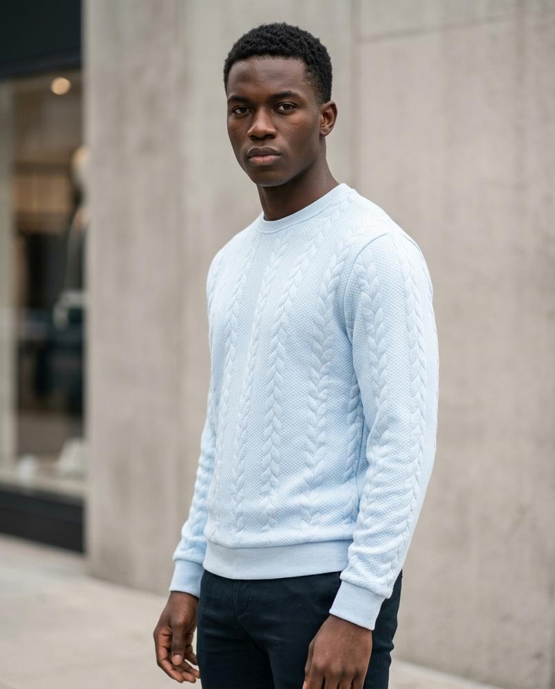 Men's Sweater – Dasol, Textured fabric, An attached hood – Tilly Outlet