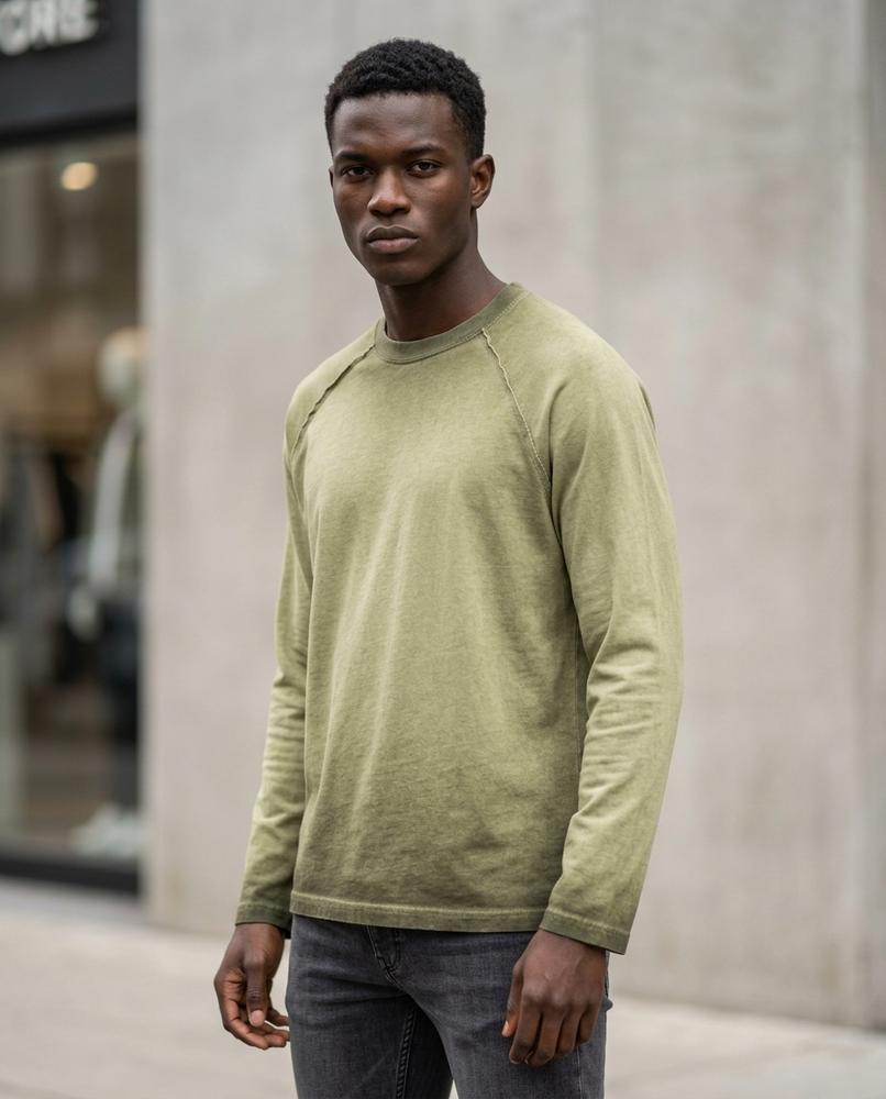 Unisex Shirt – Zedar, A washed finish, Long sleeves – Tilly Outlet