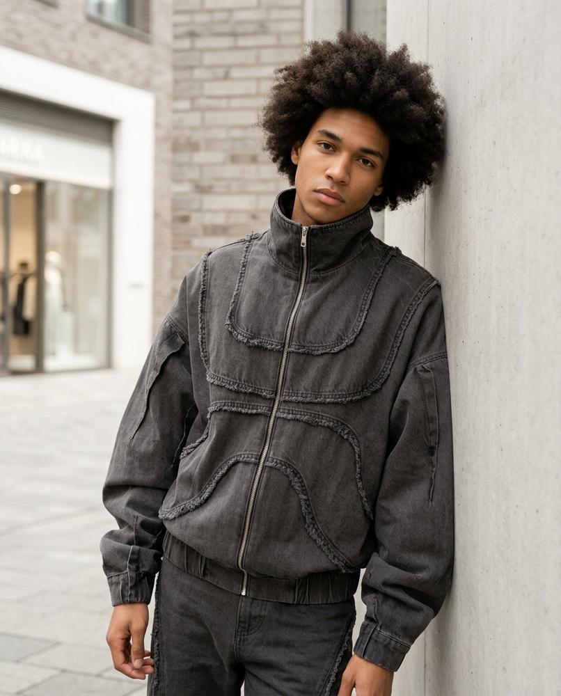 Unisex Jacket – Keral, Textured fabric, A zipper closure – Tilly Outlet