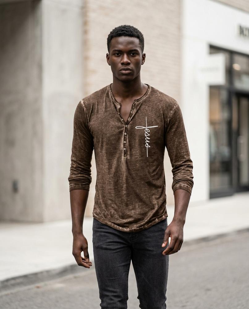 Men's Shirt – Zeven, Button detailing, Long sleeves – Tilly Outlet