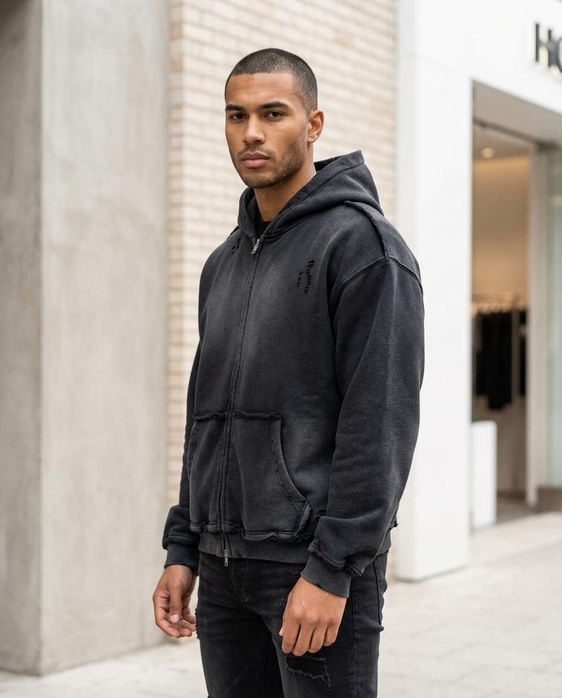 Unisex Hoodie – Veren, A washed finish, Fleece lining – Tilly Outlet