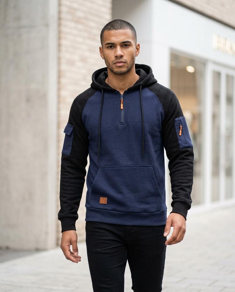 Men's Hoodie – Mirev, A zipper closure, An attached hood – Tilly Outlet
