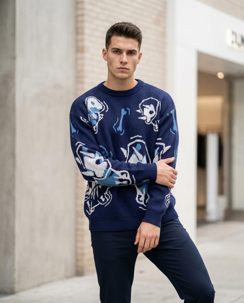 Men's Sweater – Mutud, Knit texture, A relaxed fit – Tilly Outlet