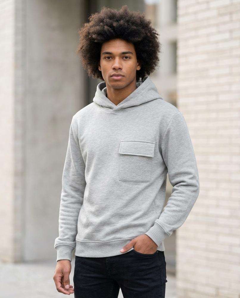 Men's Hoodie – Vufod, Fleece lining, Textured fabric – Tilly Outlet