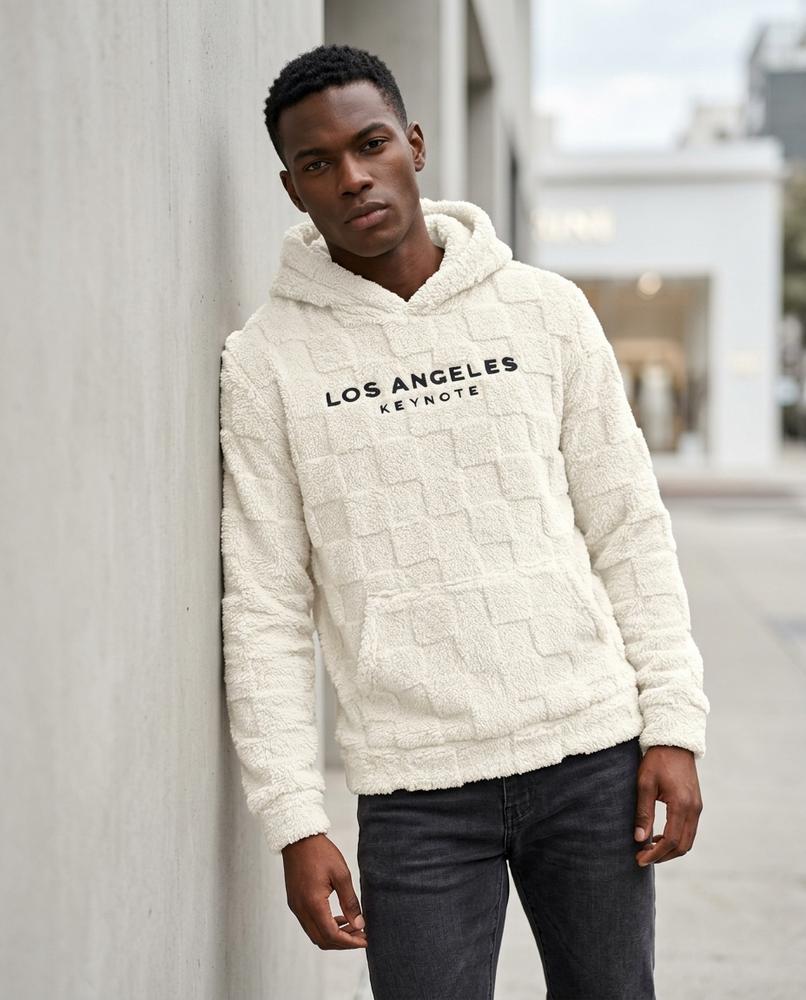 Men's Hoodie – Ausek, Fleece lining, Textured fabric – Tilly Outlet
