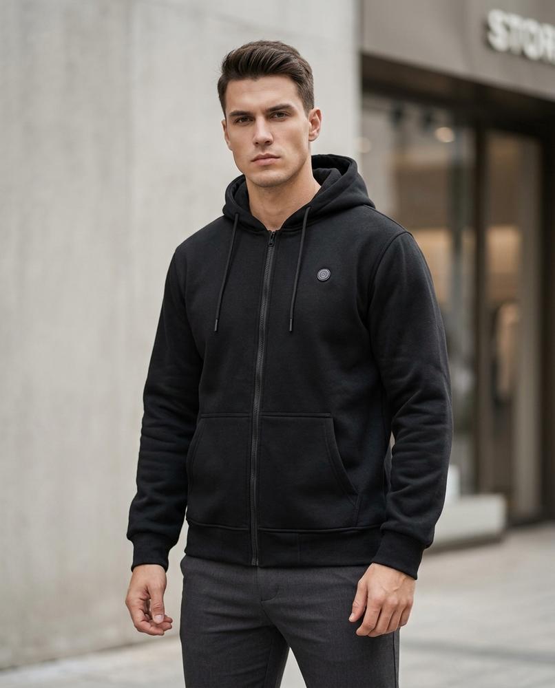 Men's Hoodie – Kuzor, Fleece lining, Attached hood – Tilly Outlet