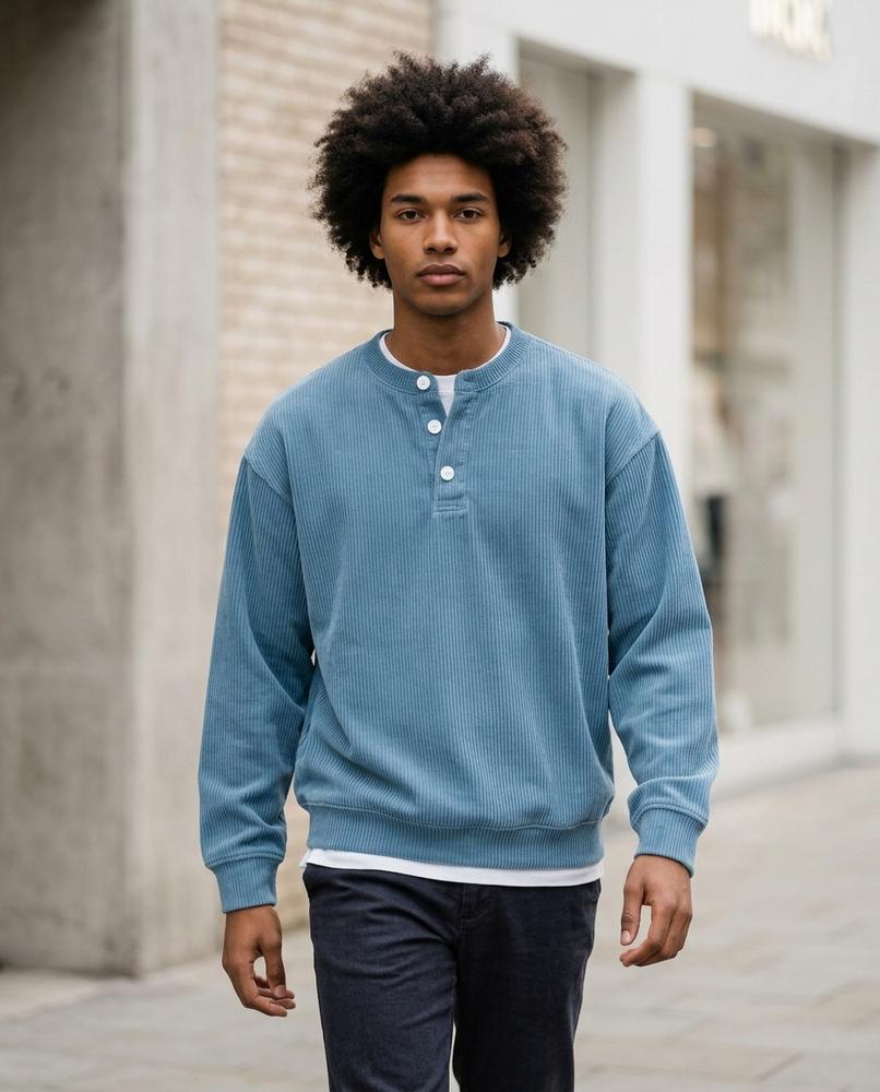 Men's Shirt – Cevir, Ribbed texture, Long sleeves – Tilly Outlet