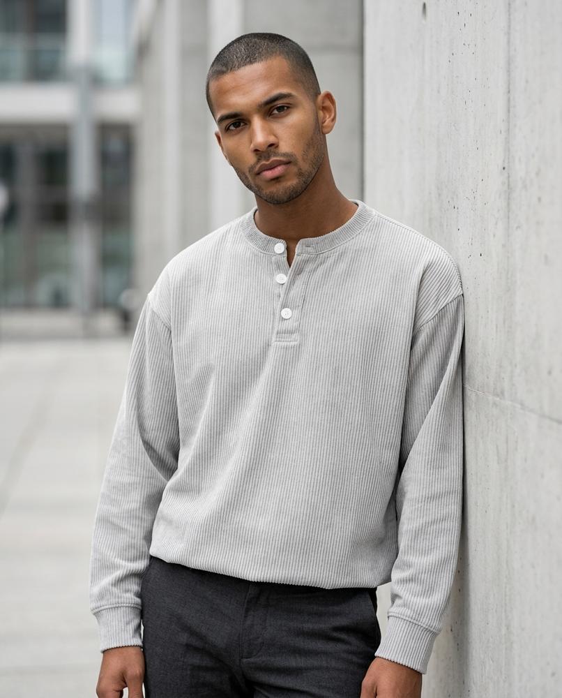 Men's Shirt – Cevir, Ribbed texture, Long sleeves – Tilly Outlet