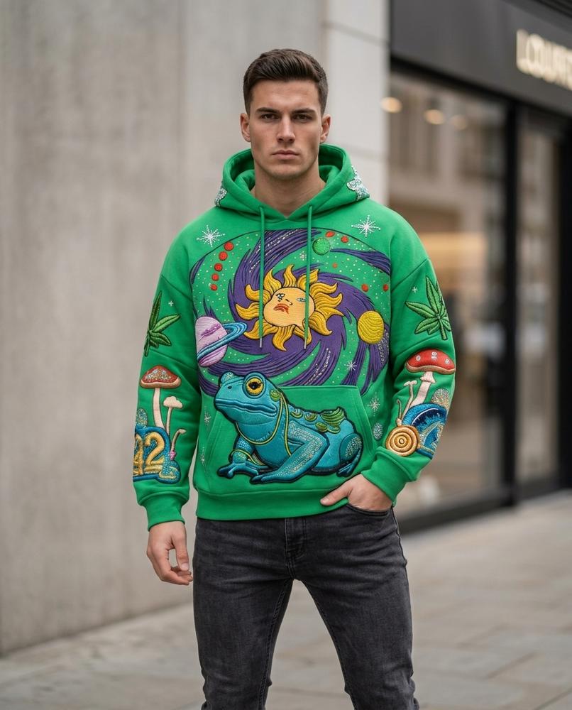 Men's Hoodie – Vosal, Graphic print, Attached hood – Tilly Outlet
