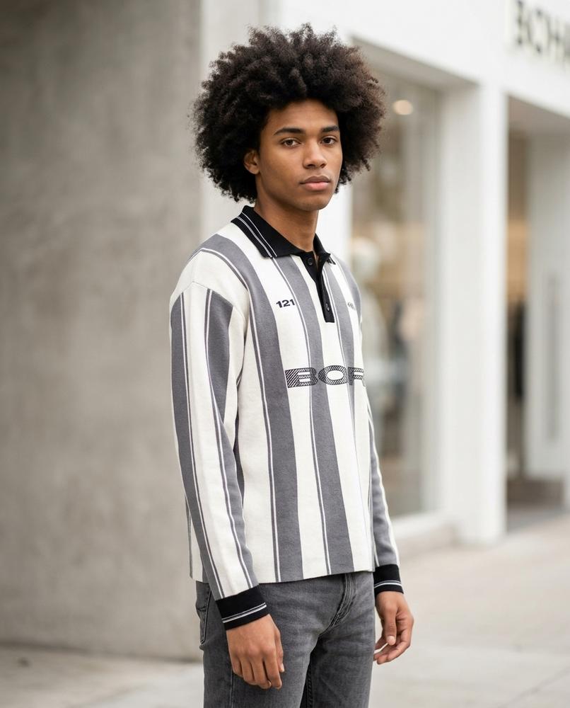 Men's Shirt – Suvin, Knit texture, Long sleeves – Tilly Outlet