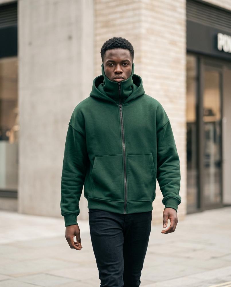 Unisex Hoodie – Dokut, Fleece lining, Zipper closure – Tilly Outlet