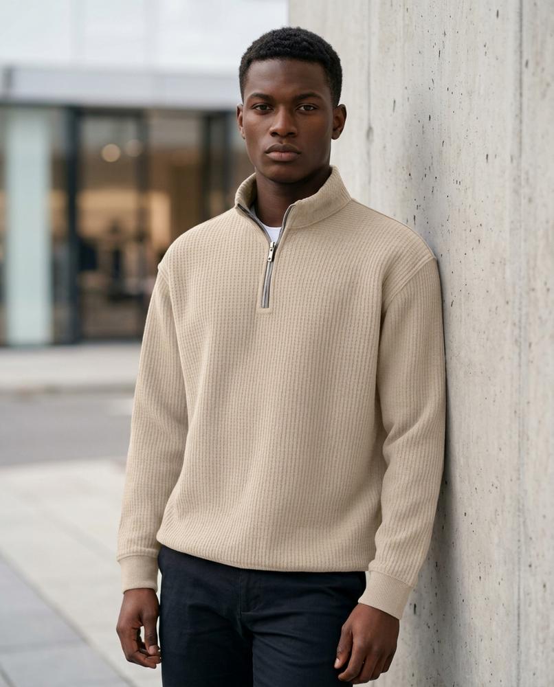 Zigak | Strukturiert Hochgeschlossen Pullover Herren – Tilly Outlet
