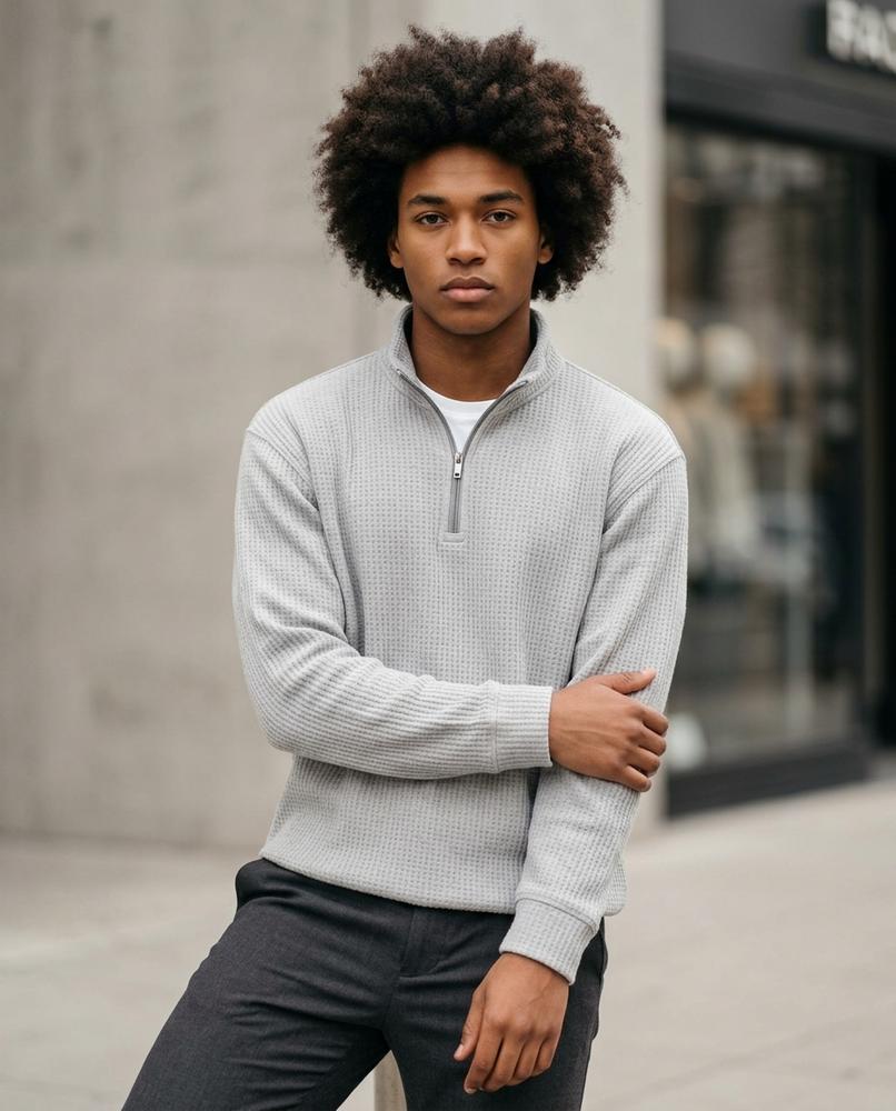 Zigak | Strukturiert Hochgeschlossen Pullover Herren – Tilly Outlet