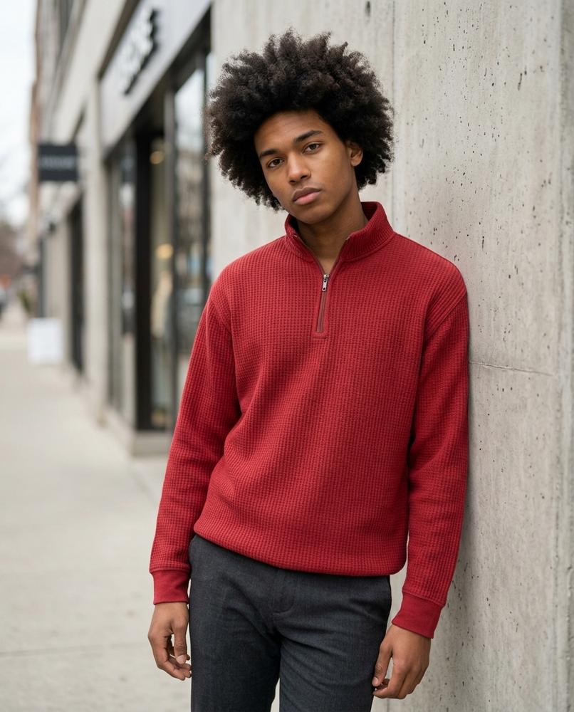 Zigak | Strukturiert Hochgeschlossen Pullover Herren – Tilly Outlet