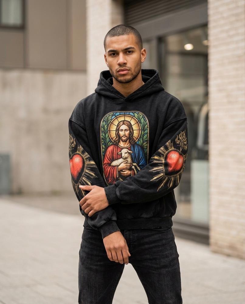 Eaver | Bedruckter Verwaschener Hoodie Herren – Tilly Outlet