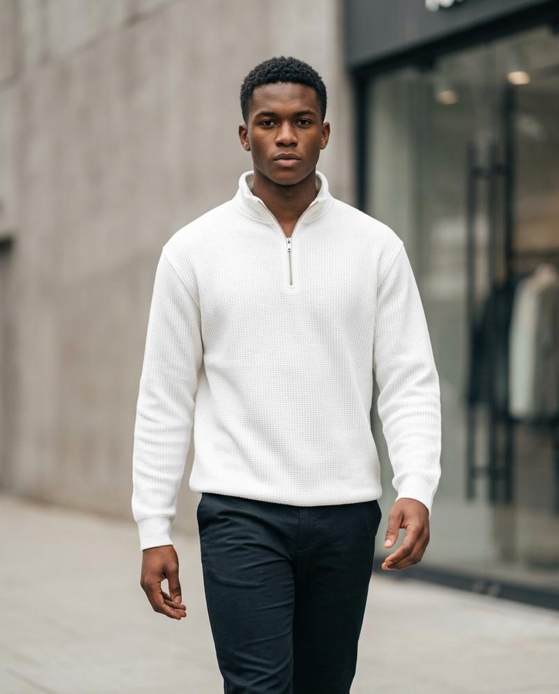 Zigak | Strukturiert Hochgeschlossen Pullover Herren – Tilly Outlet