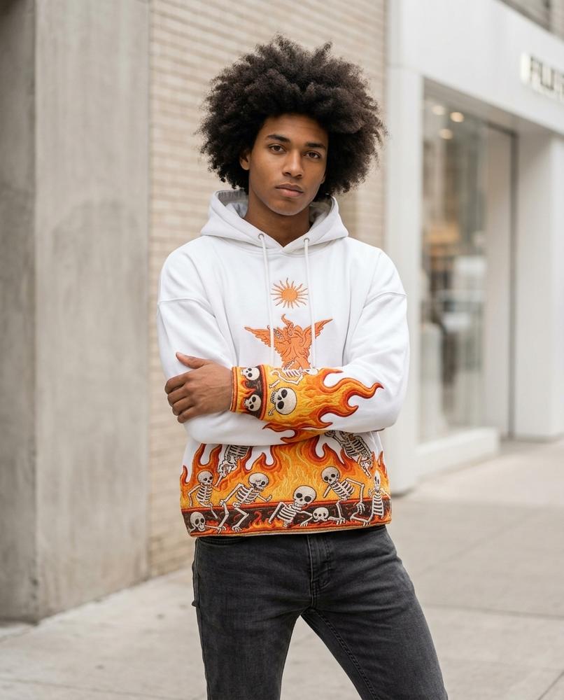 Cazat | Grafischer Locker Geschnittener Hoodie Unisex – Tilly Outlet