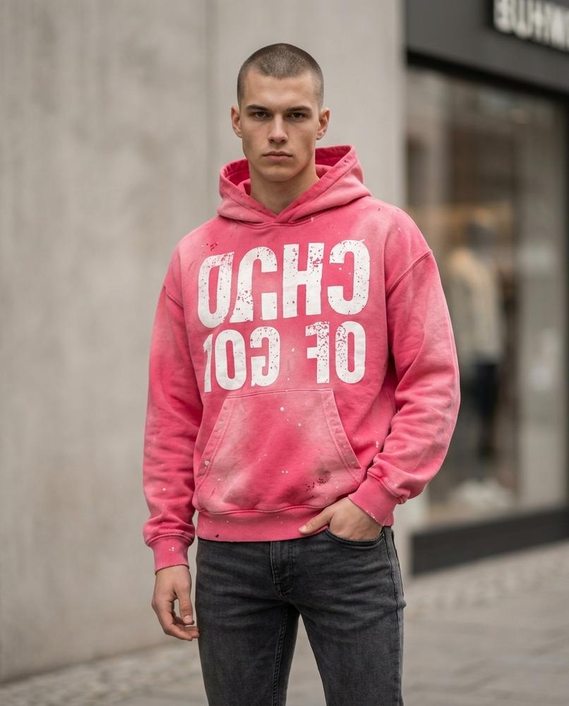Mogar | Gewaschen Bedruckt Hoodie Herren – Tilly Outlet