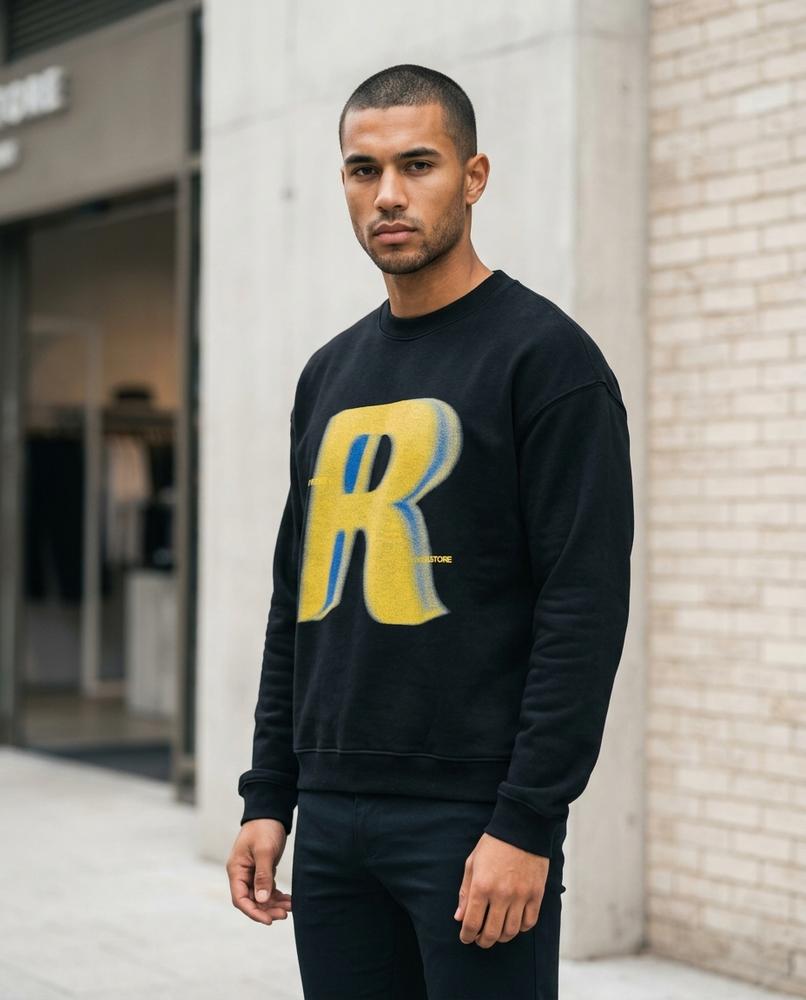 Suhuk | Bedrucktes Rundhals Sweatshirt Herren – Tilly Outlet