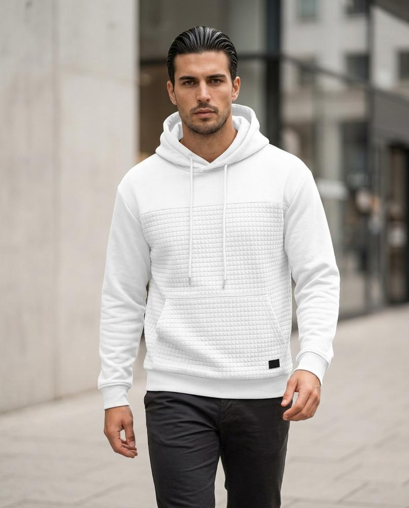 Vofer | Gesteppt Strukturiert Hoodie Herren – Tilly Outlet