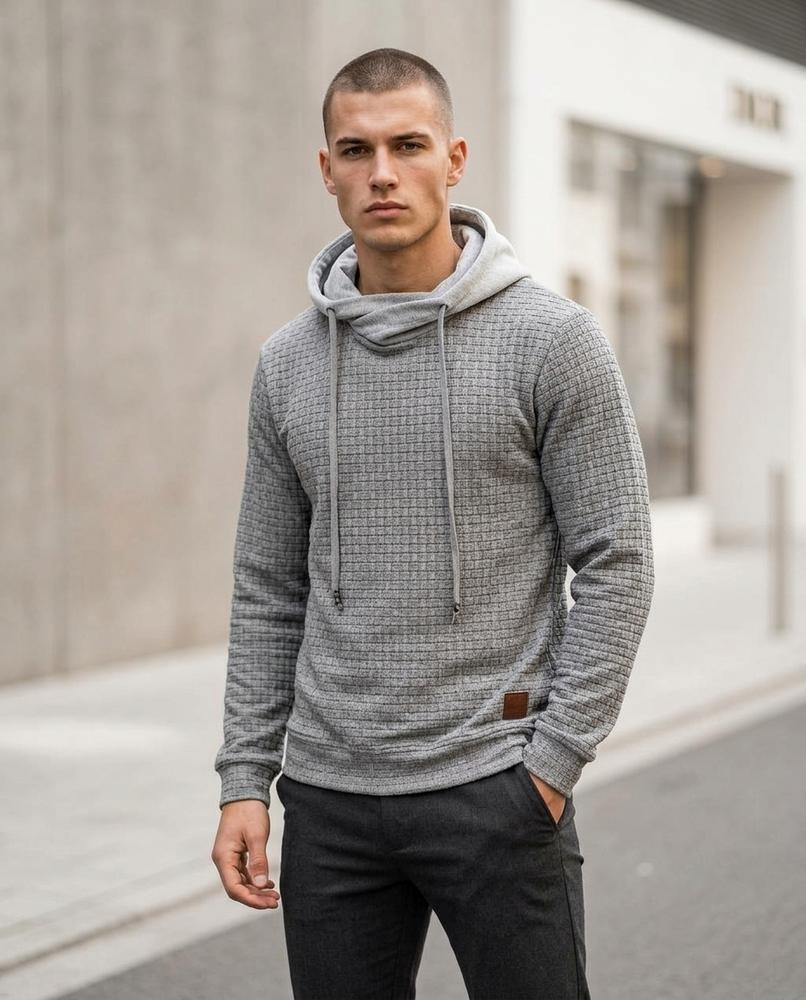 Cimun | Strukturiert Hochgeschlossen Hoodie Herren – Tilly Outlet